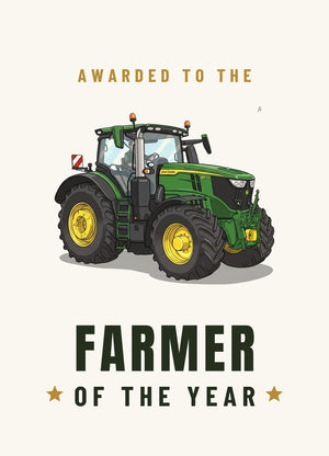 Furrow & Fields Greeting Card Farmer of the Year John Deere 6R 250 | Greeting Card Quality Farmers Merch