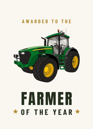 Furrow & Fields Greeting Card Farmer of the Year John Deere 7820 | Greeting Card Quality Farmers Merch