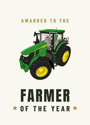 Furrow & Fields Greeting Card Farmer of the Year John Deere 7R 350 AutoPowr | Greeting Card Quality Farmers Merch