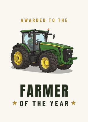 Furrow & Fields Greeting Card Farmer of the Year John Deere 8345R | Greeting Card Quality Farmers Merch