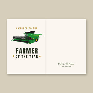 Furrow & Fields Greeting Card Farmer of the Year John Deere X9 1100 Combine | Greeting Card Quality Farmers Merch
