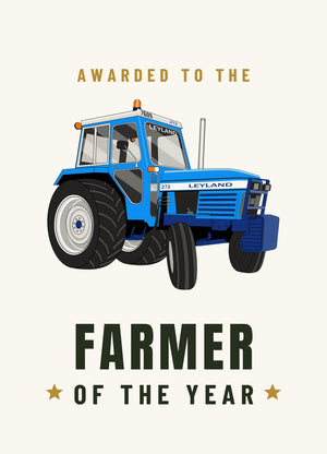 Furrow & Fields Greeting Card Farmer of the Year Leyland 272 | Greeting Card Quality Farmers Merch