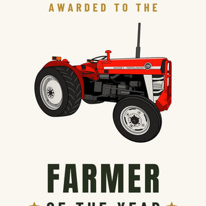 Furrow & Fields Greeting Card Farmer of the Year Massey Ferguson 135 | Greeting Card Quality Farmers Merch