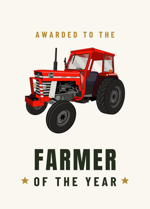 Furrow & Fields Greeting Card Farmer of the Year Massey Ferguson 168 | Greeting Card Quality Farmers Merch
