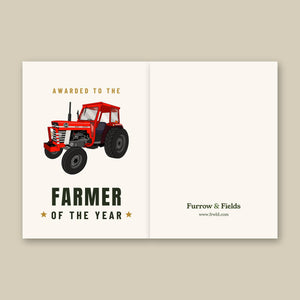 Furrow & Fields Greeting Card Farmer of the Year Massey Ferguson 168 | Greeting Card Quality Farmers Merch