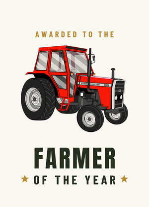 Furrow & Fields Greeting Card Farmer of the Year Massey Ferguson 265 | Greeting Card Quality Farmers Merch
