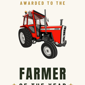 Furrow & Fields Greeting Card Farmer of the Year Massey Ferguson 290 | Greeting Card Quality Farmers Merch