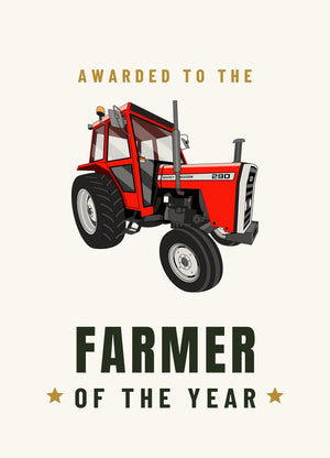 Furrow & Fields Greeting Card Farmer of the Year Massey Ferguson 290 | Greeting Card Quality Farmers Merch