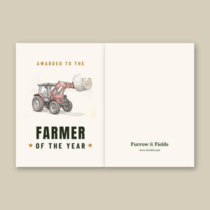 Furrow & Fields Greeting Card Farmer of the Year Massey Ferguson 3070 Autotronic Pencil Sketch | Greeting Card Quality Farmers Merch