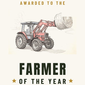 Furrow & Fields Greeting Card Farmer of the Year Massey Ferguson 3070 Autotronic Pencil Sketch | Greeting Card Quality Farmers Merch