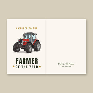 Furrow & Fields Greeting Card Farmer of the Year Massey Ferguson 3075 | Greeting Card Quality Farmers Merch