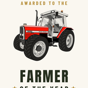Furrow & Fields Greeting Card Farmer of the Year Massey Ferguson 3085 | Greeting Card Quality Farmers Merch