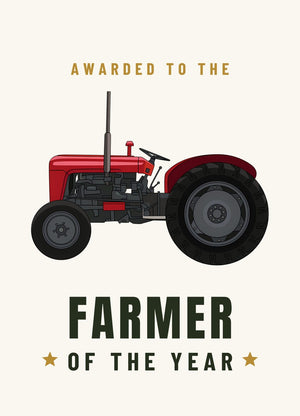 Furrow & Fields Greeting Card Farmer of the Year Massey Ferguson 35 | Greeting Card Quality Farmers Merch