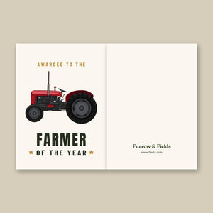 Furrow & Fields Greeting Card Farmer of the Year Massey Ferguson 35 | Greeting Card Quality Farmers Merch