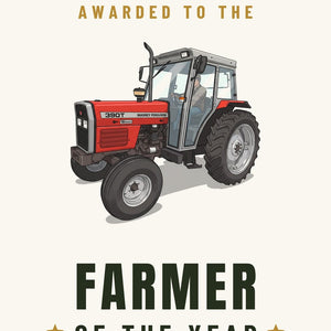 Furrow & Fields Greeting Card Farmer of the Year Massey Ferguson 390T | Greeting Card Quality Farmers Merch