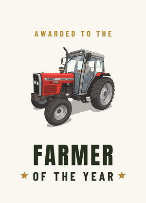Furrow & Fields Greeting Card Farmer of the Year Massey Ferguson 390T | Greeting Card Quality Farmers Merch