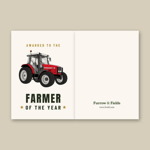 Furrow & Fields Greeting Card Farmer of the Year Massey Ferguson 4355 | Greeting Card Quality Farmers Merch