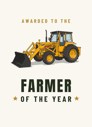 Furrow & Fields Greeting Card Farmer of the Year Massey Ferguson 50E | Greeting Card Quality Farmers Merch