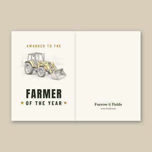 Furrow & Fields Greeting Card Farmer of the Year Massey Ferguson 50E Pencil Sketch | Greeting Card Quality Farmers Merch