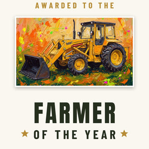 Furrow & Fields Greeting Card Farmer of the Year Massey Ferguson 50E Splash Art | Greeting Card Quality Farmers Merch