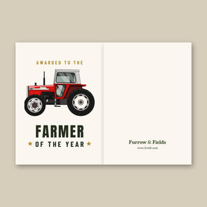 Furrow & Fields Greeting Card Farmer of the Year Massey Ferguson 590 | Greeting Card Quality Farmers Merch