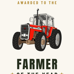 Furrow & Fields Greeting Card Farmer of the Year Massey Ferguson 595 | Greeting Card Quality Farmers Merch