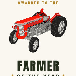 Furrow & Fields Greeting Card Farmer of the Year Massey Ferguson 65 Mark II | Greeting Card Quality Farmers Merch