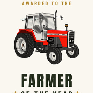 Furrow & Fields Greeting Card Farmer of the Year Massey Ferguson 698T | Greeting Card Quality Farmers Merch