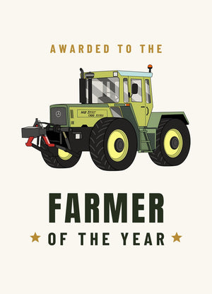 Furrow & Fields Greeting Card Farmer of the Year MB Trac 1300 | Greeting Card Quality Farmers Merch