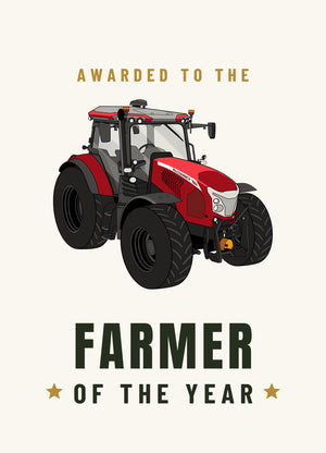 Furrow & Fields Greeting Card Farmer of the Year McCormick X6 VT-Drive | Greeting Card Quality Farmers Merch