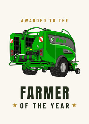 Furrow & Fields Greeting Card Farmer of the Year McHale Fusion 4 Big Baler | Greeting Card Quality Farmers Merch