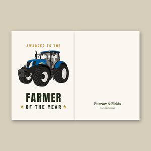 Furrow & Fields Greeting Card Farmer of the Year New Holland 7040 | Greeting Card Quality Farmers Merch