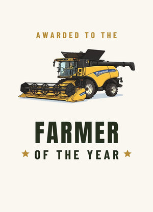 Furrow & Fields Greeting Card Farmer of the Year New Holland CR 9.90 | Greeting Card Quality Farmers Merch