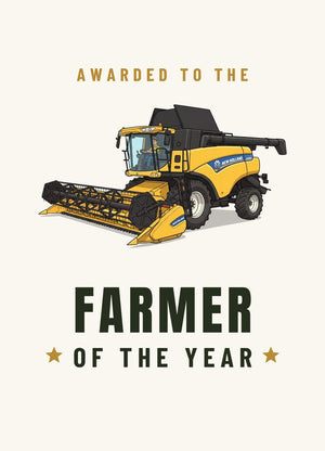 Furrow & Fields Greeting Card Farmer of the Year New Holland CR 9090 | Greeting Card Quality Farmers Merch