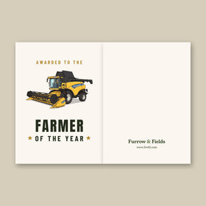 Furrow & Fields Greeting Card Farmer of the Year New Holland CR 9090 | Greeting Card Quality Farmers Merch