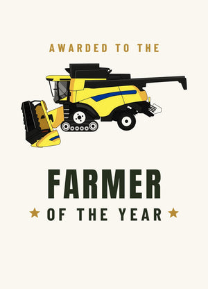 Furrow & Fields Greeting Card Farmer of the Year New Holland CR Combine | Greeting Card Quality Farmers Merch