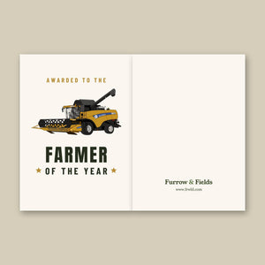 Furrow & Fields Greeting Card Farmer of the Year New Holland CX 8060 Combine Harvester | Greeting Card Quality Farmers Merch