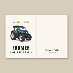Furrow & Fields Greeting Card Farmer of the Year New Holland T7.225 | Greeting Card Quality Farmers Merch