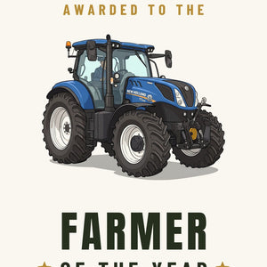 Furrow & Fields Greeting Card Farmer of the Year New Holland T7.225 | Greeting Card Quality Farmers Merch