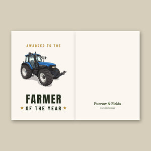 Furrow & Fields Greeting Card Farmer of the Year New Holland TM 135 | Greeting Card Quality Farmers Merch