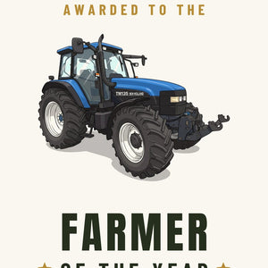Furrow & Fields Greeting Card Farmer of the Year New Holland TM 135 | Greeting Card Quality Farmers Merch