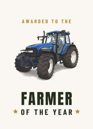 Furrow & Fields Greeting Card Farmer of the Year New Holland TM 155 | Greeting Card Quality Farmers Merch