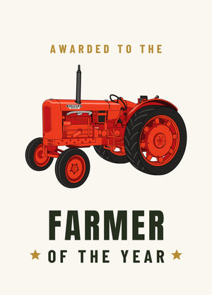 Furrow & Fields Greeting Card Farmer of the Year Nuffield Universal 4 | Greeting Card Quality Farmers Merch