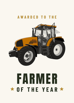 Furrow & Fields Greeting Card Farmer of the Year Renault 620 RZ | Greeting Card Quality Farmers Merch