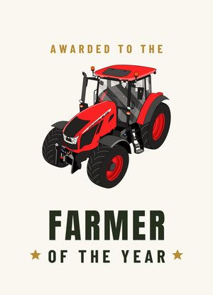 Furrow & Fields Greeting Card Farmer of the Year Zetor Crystal HD 170 | Greeting Card Quality Farmers Merch