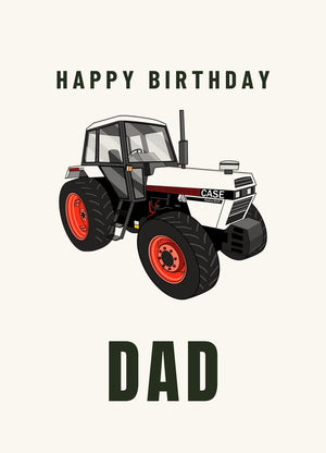 Furrow & Fields Greeting Card Happy Birthday Dad 1985 Case 1594 Hydra-Shift | Greeting Card Quality Farmers Merch