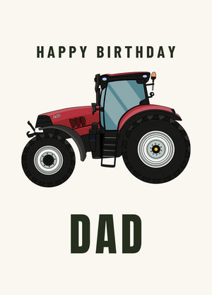Furrow & Fields Greeting Card Happy Birthday Dad Case 240 Puma | Greeting Card Quality Farmers Merch