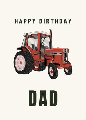 Furrow & Fields Greeting Card Happy Birthday Dad Case 685 XL | Greeting Card Quality Farmers Merch