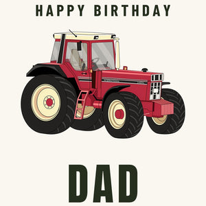 Furrow & Fields Greeting Card Happy Birthday Dad Case IH 1445 XL | Greeting Card Quality Farmers Merch