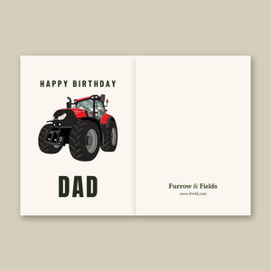 Furrow & Fields Greeting Card Happy Birthday Dad Case IH Optum 300 CVX | Greeting Card Quality Farmers Merch